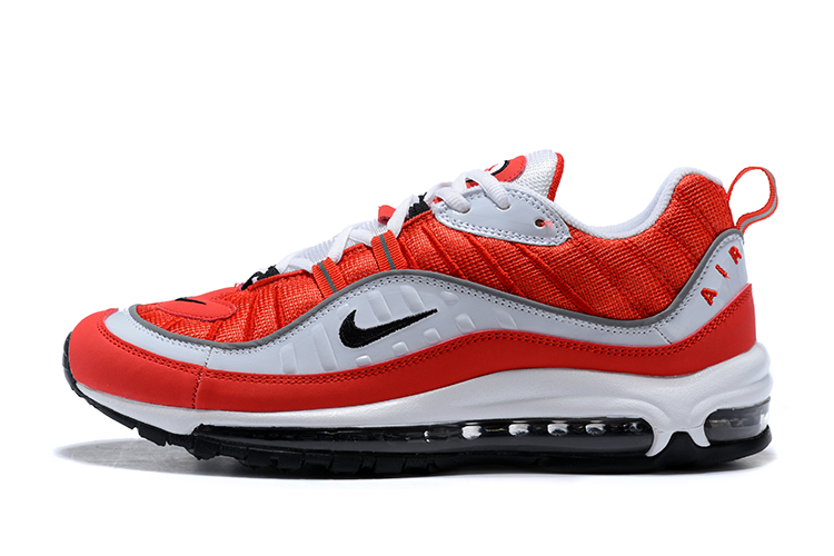 Supreme x NikeLab Air Max 98 White Red Black Shoes - Click Image to Close
